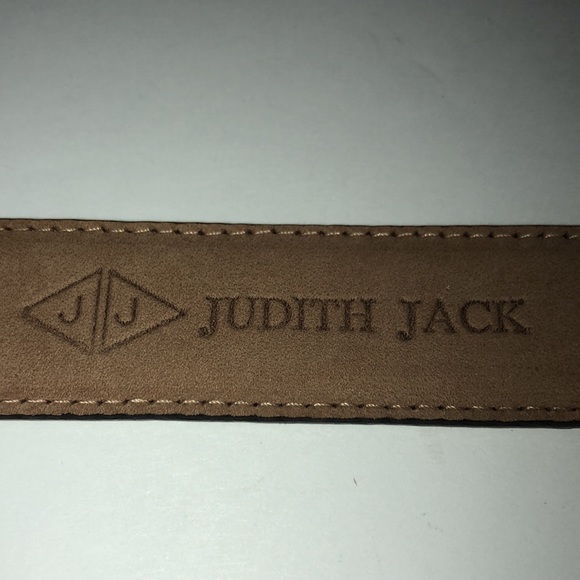 Judith Jack Brown and Gold Calfskin Leather and Marcasite Belt size Small main image 13